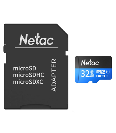 NETAC κάρτα μνήμης MicroSDHC P500 Standard, 32GB, 90MB/s, Class 10