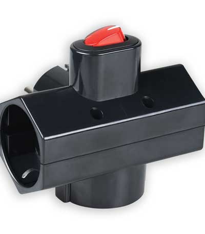 POWERTECH αντάπτορας ρεύματος PT-825, 3x schuko, 250V 16A, μαύρος