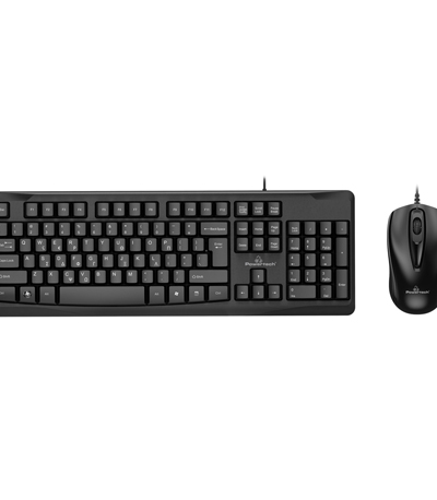 POWERTECH set ποντίκι & πληκτρολόγιο PT-933, ενσύρματο, 1000dpi, μαύρο