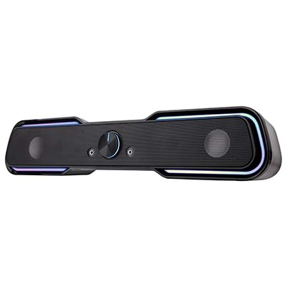 POWERTECH Gaming soundbar PT-974, 2x 5W RMS, 3.5mm, RGB, μαύρο