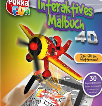 PUKKA FUN Βιβλίο ζωγραφικής 4D επαυξημένης πραγματικότητας, Race Day