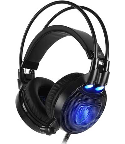 SADES Gaming Headset Octopus Plus με δόνηση, multiplatform, USB, μαύρο