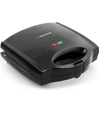 ESPERANZA EKT006K ΤΟΣΤΙΕΡΑ - ΒΑΦΛΙΕΡΑ - ΓΚΡΙΛΙΕΡΑ 700 W ΧΡΩΜΑΤΟΣ ΜΑΥΡΟ PORTABELLA