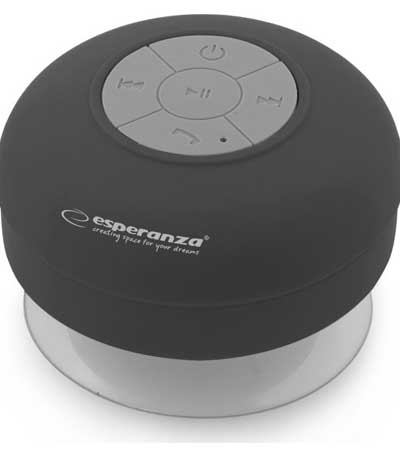ESPERANZA EP124K Φορητό ηχείο Sprinkle, bluetooth, με βεντούζα, μαύρο