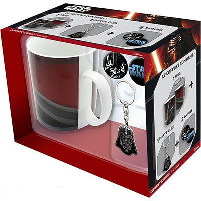 STAR WARS - DARTH VADER 460ml MUG + DARTH VADER KEYCHAIN + 2 BADGES GIFT BOX (ABYPCK049)
