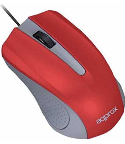 Approx USB Optical Mouse Red