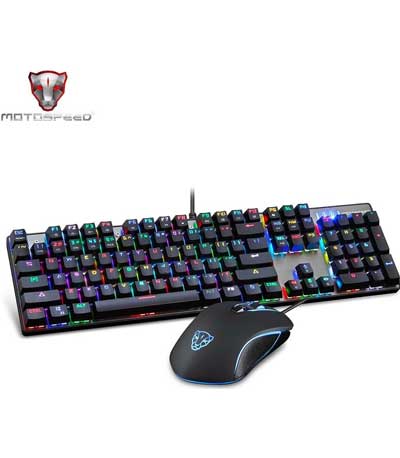 MOTOSPEED CK888 ΣΕΤ ΜΗΧΑΝΙΚΟ GAMING ΠΛΗΚΤΡΟΛΟΓΙΟ ME LED ΚΑΙ GAMING ΠΟΝΤΙΚΙ(Ελληνικης Αντι) (Outemu Blue) GR