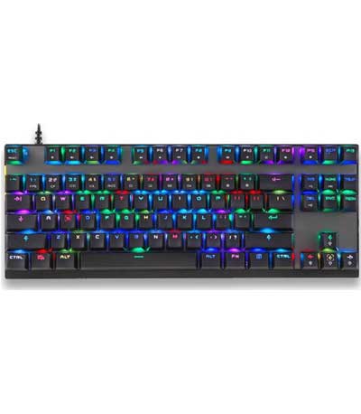 Motospeed CK82/K82 Black Wired Mechanical Keyboard RGB Blue Switch GR Layout