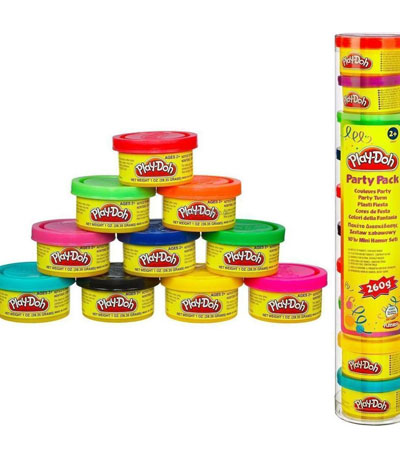HASBRO PLAY-DOH ΠΛΑΣΤΕΛΙΝΗ PARTY MINI ΒΑΖΑΚΙΑ (10τμχ.) (22037)