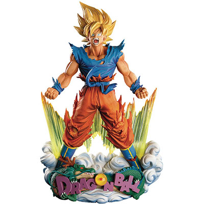 Banpresto Dragon Ball Z Super Saiyan Goku The Brush Super Master Stars Diorama 18cm 35384