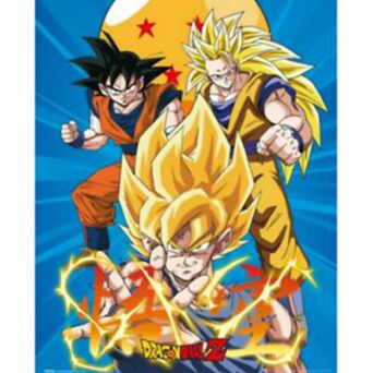 GB Eye DRAGON BALL Z - Mini Poster 40X50 - 3 Gokus