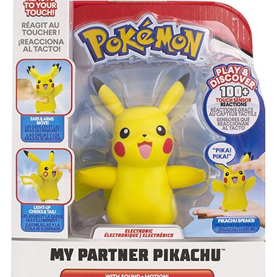 Bandai Red POKEMON - My Partner Pikachu - Interactive Figure 12cm (0889933977593)