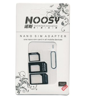 NOOSY Nano SIM & Micro SIM Adapter Set black