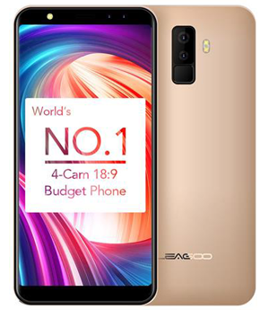 LEAGOO M9, 5.5" HD IPS, Quad Core, 2GB/16GB, Quad Cam, Χρυσο +Θηκη TPU