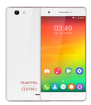 OUKITEL Smartphone C4, 5", 4G, Quad Core, 1GB/8GB, 2000mAh, White