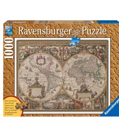 Ravensburger Παζλ 1000Τεμ. Παλιός Παγκόσμιος Χάρτης 19004