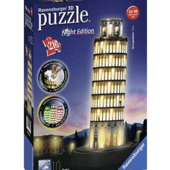 Ravensburger Πάζλ 3D 216Τεμ Πύργος Της Πίζας Night Edition 12515