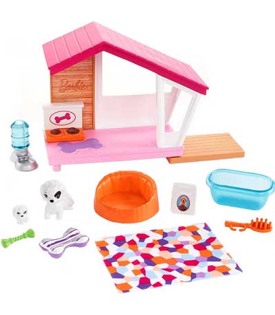 Mattel Barbie Έπιπλα Εσωτερικού Χώρου - Σπίτι Σκύλου Με Αξεσουάρ (FXG34)