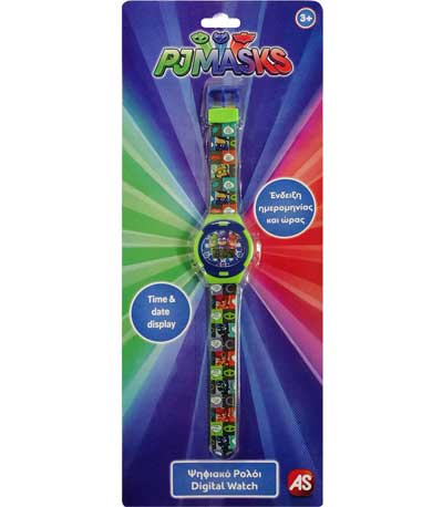 As PJ Masks-Πιτζαμοήρωες Ψηφιακό Ρολόι Με Ημερομηνία Και Ώρα (1027-64134)
