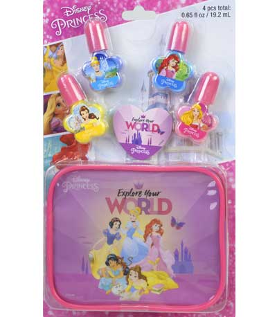 Μarkwins Disney Princess - Princess Nail Polish & Pouch Set (1599024E)