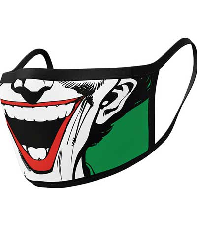 Pyramid DC Joker (Logo) Mask - 2Pack Face Covers (GP85555)