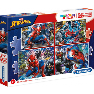 Clementoni MARVEL - Spiderman - Puzzle 20 + 60 + 100 + 180P (21410)