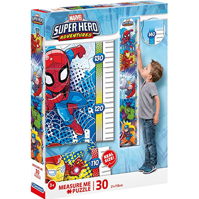 Clementoni Puzzle Αναστημόμετρο XXL 140CM  Superhero Spiderman 30Piec (20337)