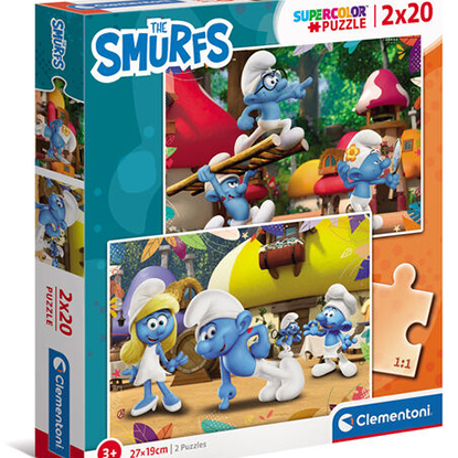 Clementoni THE SMURFS - 2 Puzzle 20P 27x19cm