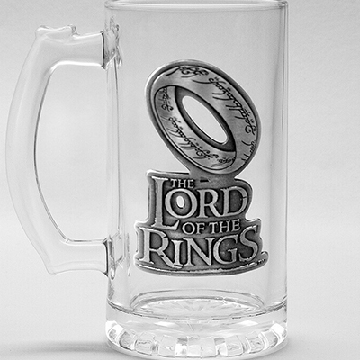 GB Eye LORD OF THE RINGS - The One Ring - Beer Glass Metal Badge 500ml
