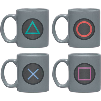 GB Eye PLAYSTATION - Set of 4 mini mugs 150ml - Buttons MGS0007