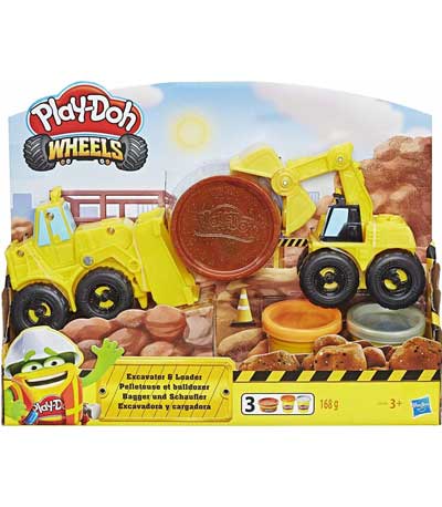 Hasbro Play-Doh Wheels Φορτηγά Οχήματα Κατασκευών Εκσκαφέας Και Φορτωτής (E4294EU4)