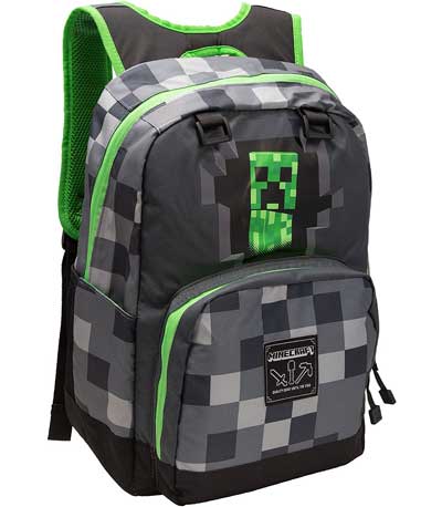 Jinx Minecraft Creepy Creeper 43.2cm Backpack Black