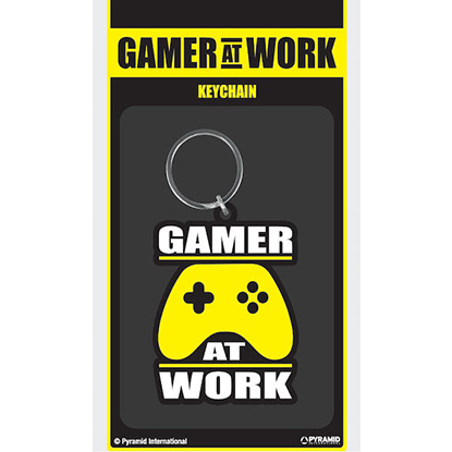 Pyramid GAMER AT WORK - Rubber Keychain - Joypad