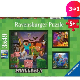 Ravensburger MINECRAFT - Biomes - 3 Puzzle 49P