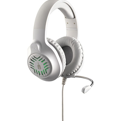 Spartan Gear - Medusa Wired Headset (Compatible with PC,PS4,PS5.XBOX1,XBOX series x/s,Switch) White/Grey