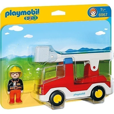 Playmobil 123 Πυροσβέστης με κλιμακοφόρο όχημα 6967