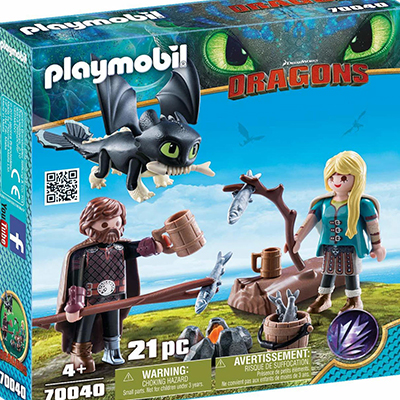 Playmobil Dragons Ο Ψάρης και η Άστριντ με έναν Δρακούλη για 4+ ετών 70040