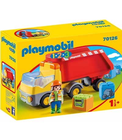 Playmobil Ανατρεπόμενο Φορτηγό Με Εργάτη (70126)