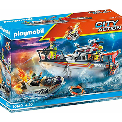 Playmobil City Action Επιχείρηση Πυρόσβεσης με Σκάφος Διάσωσης 70140
