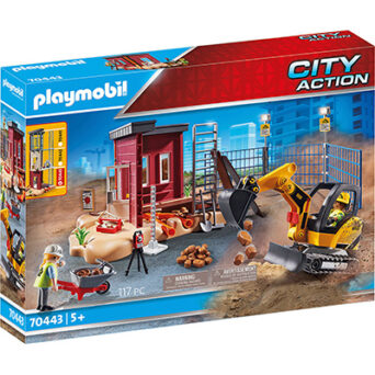 Playmobil City Action Οχήματα Μικρός Εκσκαφέας Με Ερπύστριες Και Δομικά Στοιχεία για 5+ ετών (70443)
