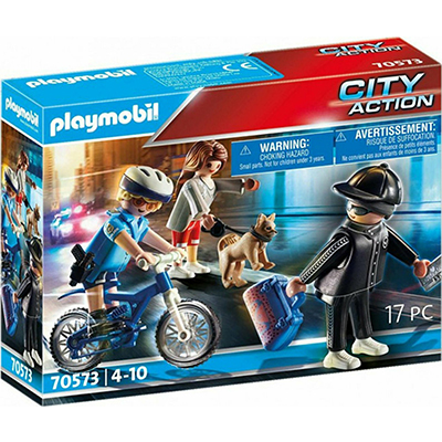 Playmobil City Action Αστυνομικός με Ποδήλατο & Πορτοφολάς 70573
