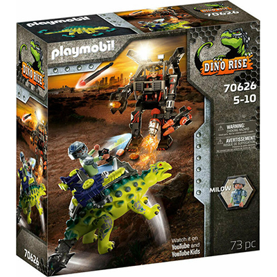 Playmobil Dino Rise Αγκυλόσαυρος με Μαχητή εναντίον Ρομπότ 70626