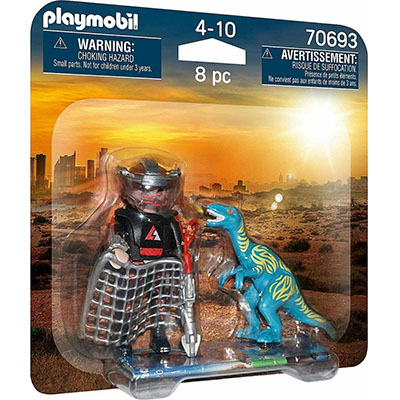 Playmobil Duo Pack Βελοσιράπτορας Και Κυνηγός Δεινοσαύρων για 4-10 ετών 70693