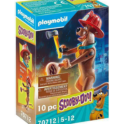 Playmobil Scooby-Doo Συλλεκτική Φιγούρα Scooby Πυροσβέστης 70712