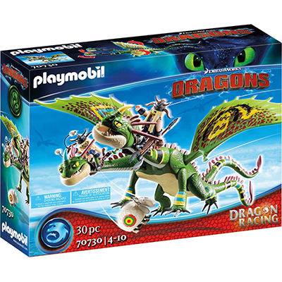 Playmobil Dragons Πέτρος & Πέτρα Με Δικέφαλο Δράκο Ρέψιμο & Αναγούλα για 4-10 ετών 70730