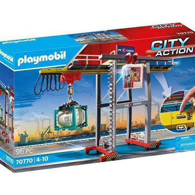 Playmobil City Action Γερανογέφυρα Φορτοεκφόρτωσης Container για 4-10 ετών 70770