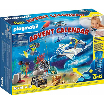 Playmobil City Action: Χριστουγεννιάτικο Ημερολόγιο Παιχνίδι στην μπανιέρα με αστυνόμους (70776)