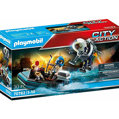 Playmobil Σύλληψη ληστή έργων τέχνης από αστυνομικό jetpack 70782