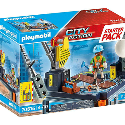 Playmobil City Action Εργοτάξιο με Ανυψωτικό Γερανό 70816