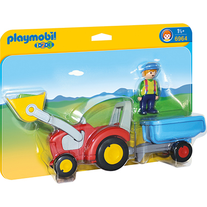 Playmobil 123 Τρακτέρ με ρυμουλκούμενο για 1.5+ ετών 6964